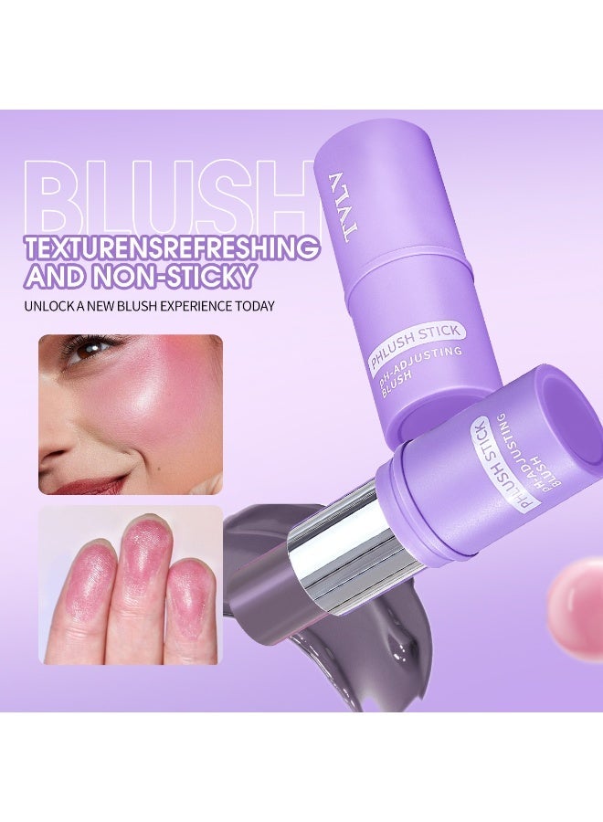 TVLV pHlush Stick Cream Blush Stick pH-Activated - pHlush Stick Multi-Use, Blush for Cheeks and Lips, Cooling Nourishing Color-Adjusting Makeup - Image 2