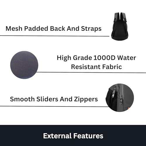 HYDER 35L Graphic Print Latest And Trendy Stylish Waterproof College/Casual/School Bag/Backpack For Kids, Boys, Girls, Men And Women | Best Bags For Everyday Use (Grey) - Image 5