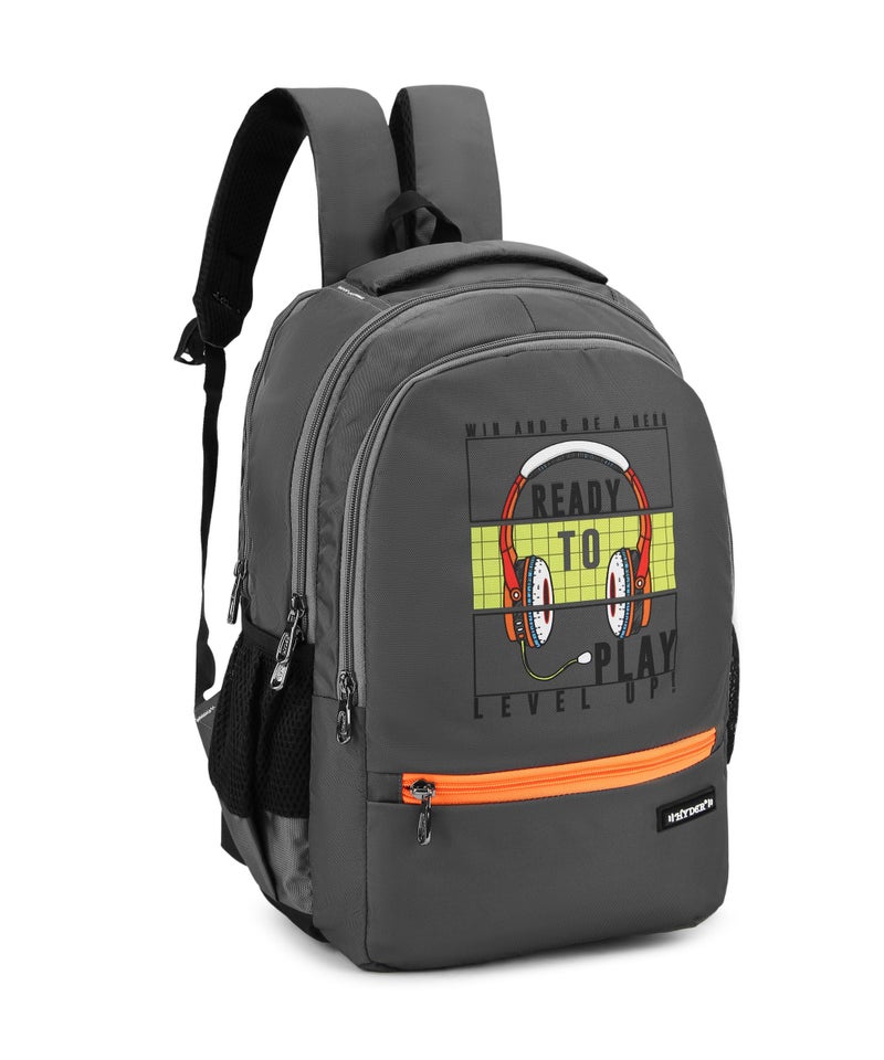 HYDER 35L Graphic Print Latest And Trendy Stylish Waterproof College/Casual/School Bag/Backpack For Kids, Boys, Girls, Men And Women | Best Bags For Everyday Use (Grey) - Image 1