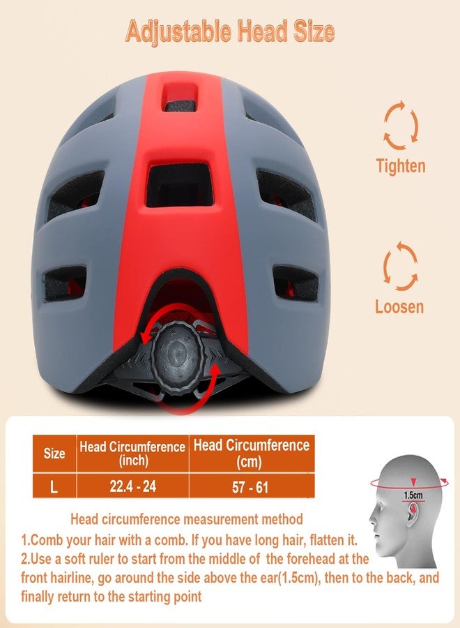 Gudook Adult Bike Helmet for Men - Women Bicycle Helmets Comfort Lightweight Adjustable Certified for Mountain Biking and City Riding, Urban Commuter Cycling (Matte Gray) - Image 2