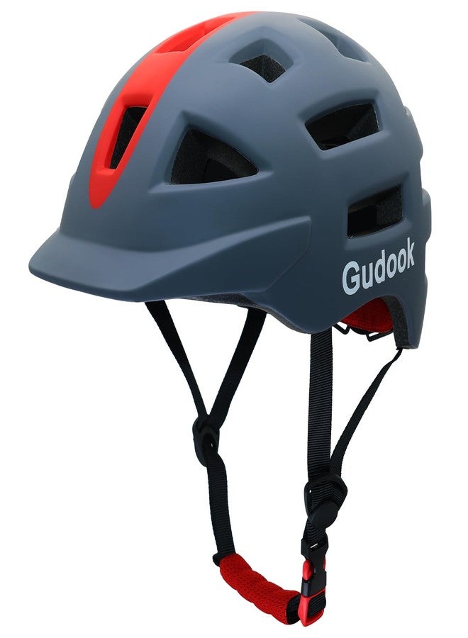 Gudook Adult Bike Helmet for Men - Women Bicycle Helmets Comfort Lightweight Adjustable Certified for Mountain Biking and City Riding, Urban Commuter Cycling (Matte Gray) - Image 1