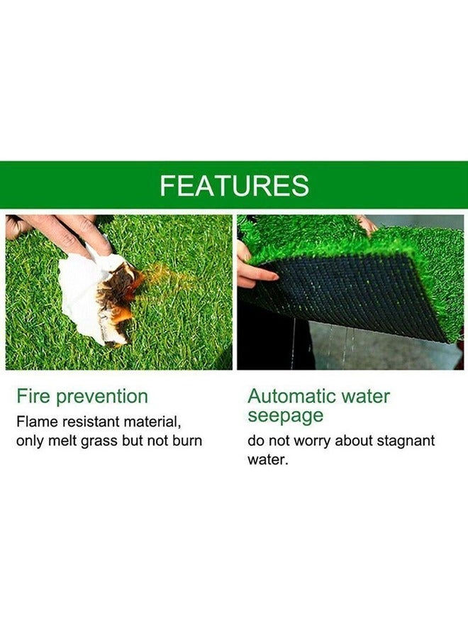 YUFAN Artificial Grass Rug 1m x 0.5m Realistic Indoor Outdoor Dog Friendly Turf Mat with Drainage Holes and Replaceable Grass Pad for Garden Lawn Balcony Patio Home Use - Image 5