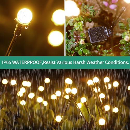 vignuto Solar Lights Outdoor Waterproof, 8 Packs 64LED, Solar Garden Lights, Garden Decor, Patio Decor, Unique Gifts for Women, Gifts for Grandma - Image 4