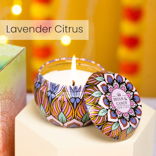 BRYAN  CANDY Bryan & Candy Fragrance Candles Combo Women's Day Gift Set for Women and Men | Candle for Home Decor, Exercise, Aromatheraphy | Burn Upto 14 hrs | |Pack of 4 Candles(4 * 60gms) - Image 4