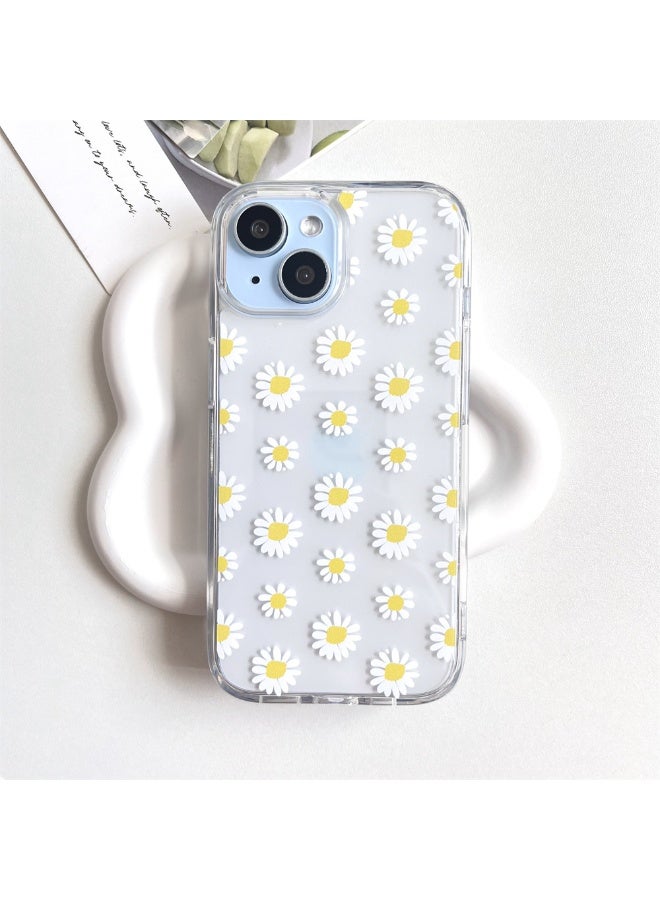 NIBEMINENT Fresh Spring Day Full Of Daisies On The Screen Protective TPU Case Cover For iPhone 15 Plus Clear - Image 2