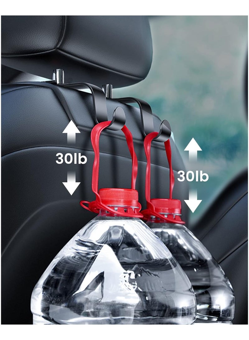 Generic 4 Pack Car Seat Headrest Hooks, Hook Hanger Storage Organizer for Purse Coats Umbrellas Grocery Bags Handbag, Car Interior Accessories  - Image 5
