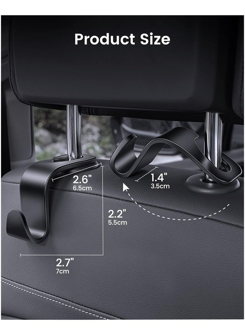 Generic 4 Pack Car Seat Headrest Hooks, Hook Hanger Storage Organizer for Purse Coats Umbrellas Grocery Bags Handbag, Car Interior Accessories  - Image 3