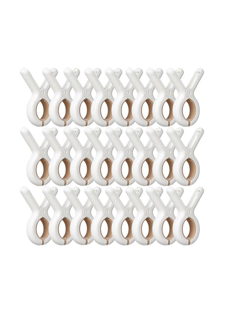 Sunkaioo 24 Pack Plastic Clothes Pins with Strong Anti-Rust Springs,Heavy Duty Beach Towel Clips,Laundry Clothespins to Keep Your Towel, Clothes, Blankets to Dry on Clothesline and Hanging Rack - Image 1