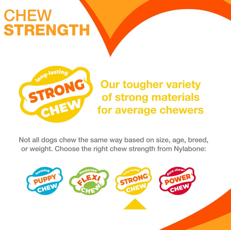 Nylabone Real Wood Stick Toy Strong Chew Toy for Dogs, Rubber Dog Toys for Moderate & Aggressive Chewers, Bacon Flavor, Medium - Up to 35 lbs, 1 Count - Image 3