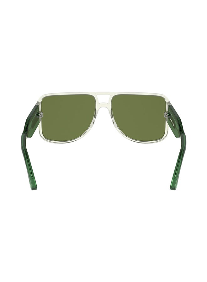 LACOSTE نظارات شمسية لاكوست كاملة الإطار من الأسيتات L6056S 5916 (315) أخضر فاتح - Image 3