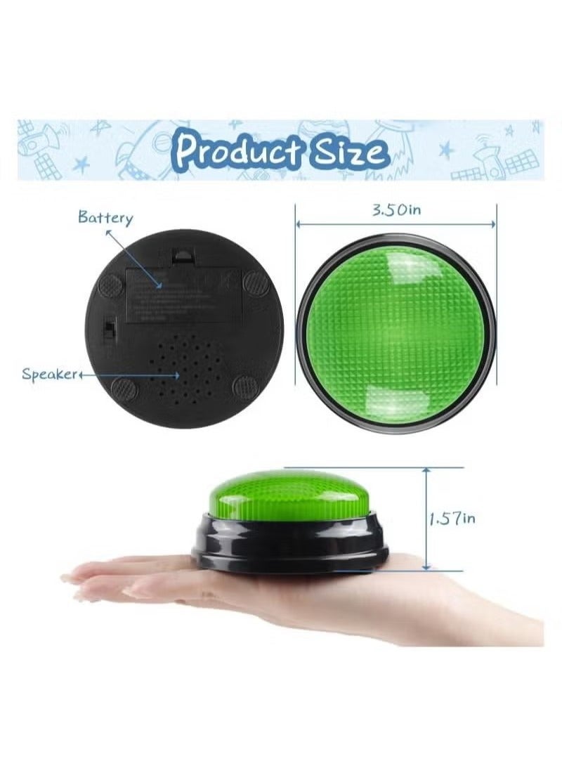 4 Pack Game Show Buzzers Answer Buzzers for Classroom Interactive Game Buzzer Great for Trivia Games and Family Games for Kids Ages 4-10