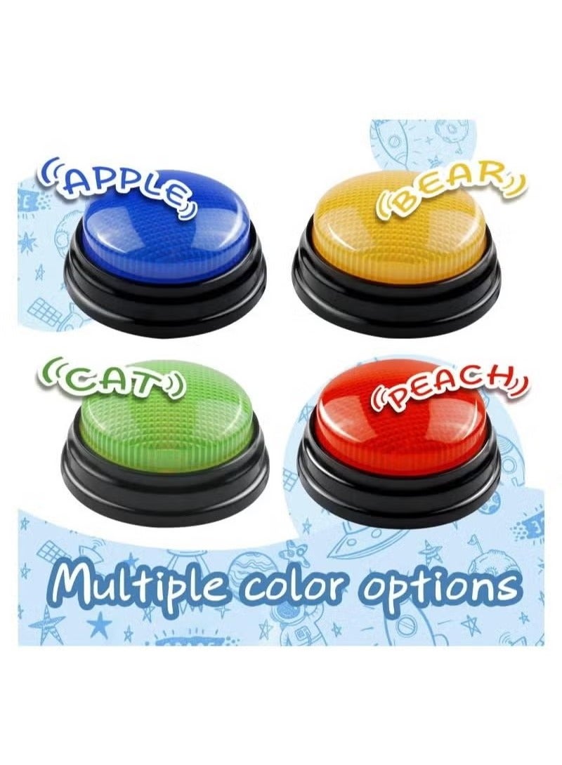 4 Pack Game Show Buzzers Answer Buzzers for Classroom Interactive Game Buzzer Great for Trivia Games and Family Games for Kids Ages 4-10