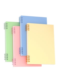 Y&D 4 Pieces Spiral Notebook Wide Ruled A5 Notebooks Journal Memo Planner with Thick Plastic Hardcover 8.3 x 5.9 Inch  - Image 1