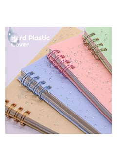 Y&D 4 Pieces Spiral Notebook Wide Ruled A5 Notebooks Journal Memo Planner with Thick Plastic Hardcover 8.3 x 5.9 Inch  - Image 4