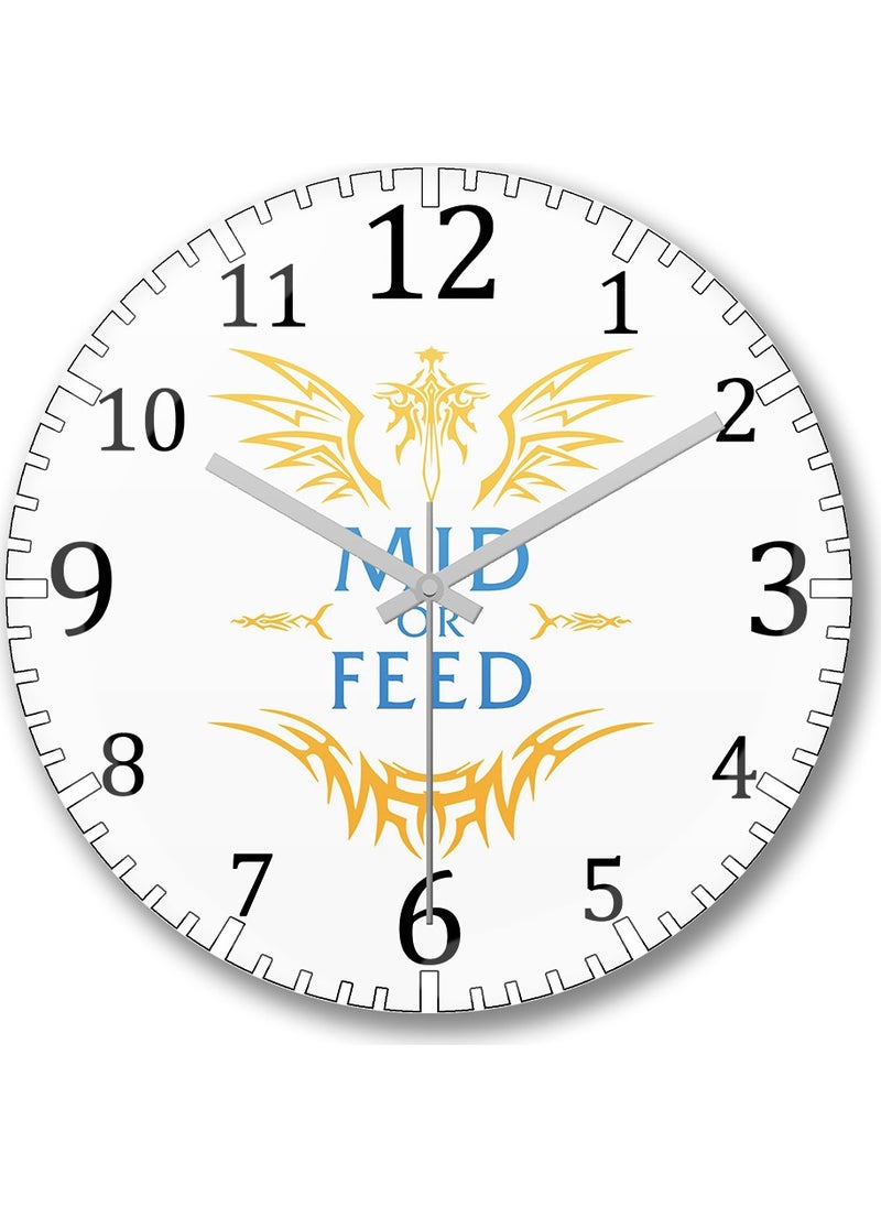 Baskı Dükkanı Print Shop Mid Sal Carry Wall Clock Curved Real Glass 