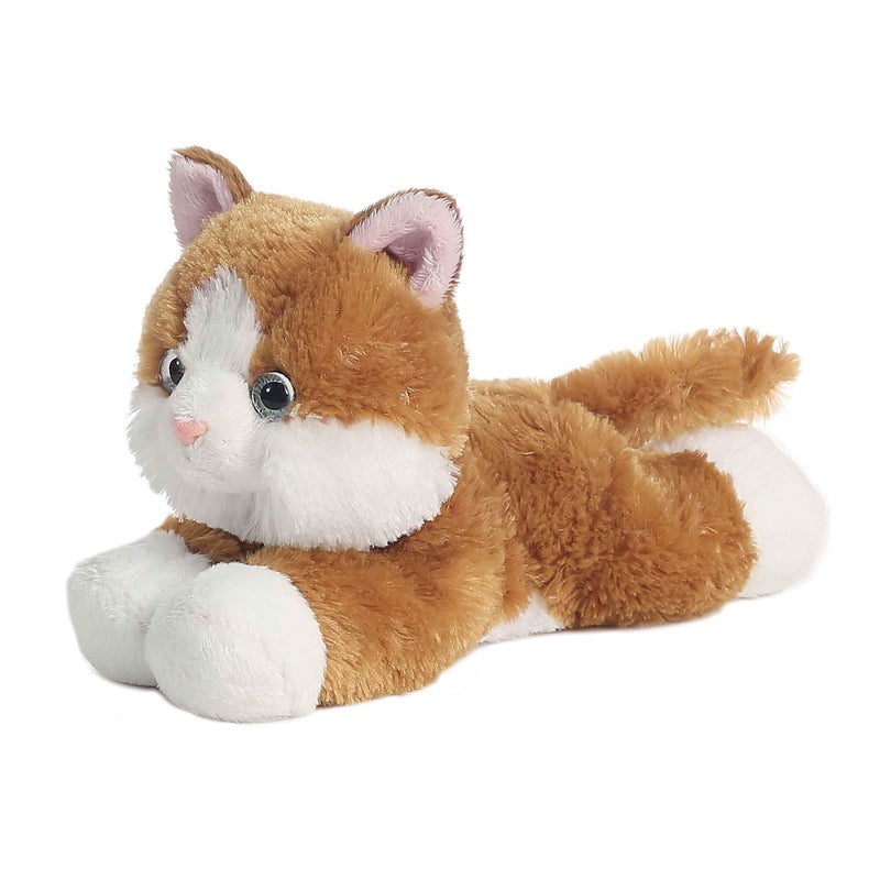 Aurora® Adorable Mini Flopsie™ Sunshine Tabby™ Stuffed Animal - Playful Ease - Timeless Companions - Brown 8 Inches - Image 1