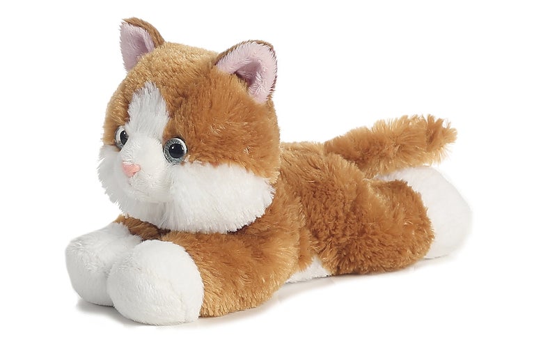 Aurora® Adorable Mini Flopsie™ Sunshine Tabby™ Stuffed Animal - Playful Ease - Timeless Companions - Brown 8 Inches - Image 3