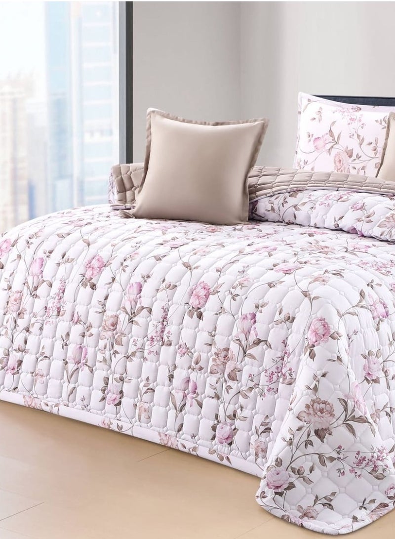 Brides Double bedsheet set, 6 pieces, floral pattern, size 250 * 230 cm - Image 1