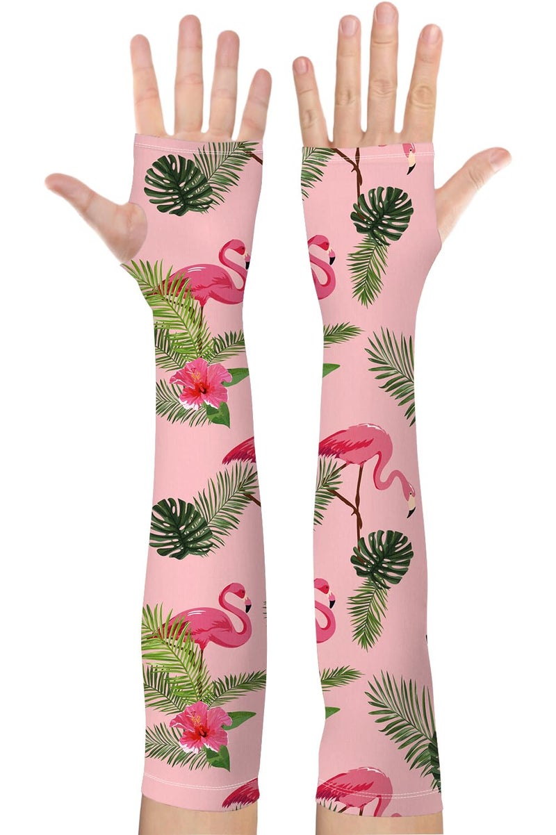 Bebila Gardening Sleeves for Women Farm UV Sun Protection Anti-Scratch Cooling Sleeves with Thumb Hole Arms Cover Outdoors (pink) - Image 1