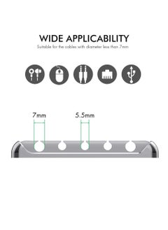 Y&D Cord Organizer, Cable Organizer Holder 5 Slots Desktop Wire Clips Keeper for Organizing USB Cable/Power Cord/Wire Home Office and Car (Grey)  - Image 2