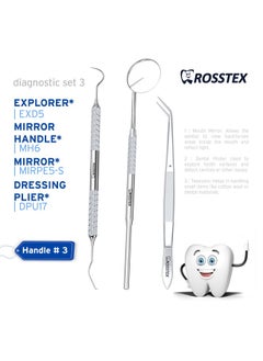 Crosstex Dental Instruments Examination Set (Set of 3) Handle # 3 