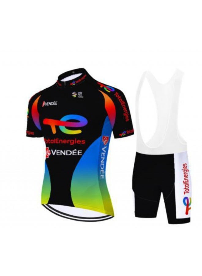 Men's And Women's Breathable Short-sleeved Tour De France Mountain Bike Riding Suit