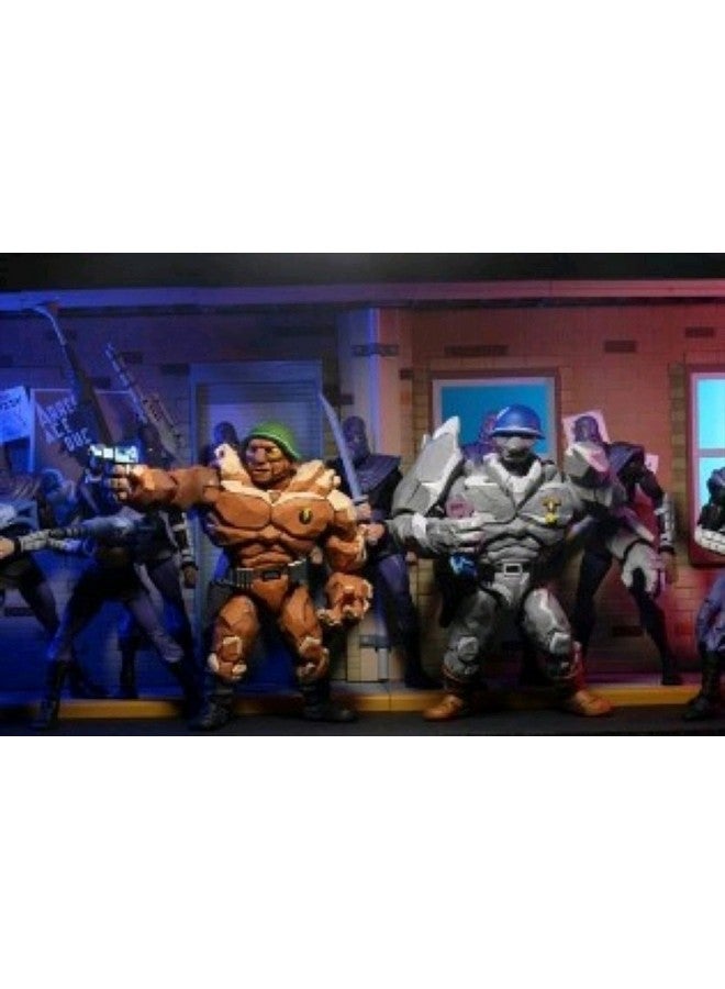 NECA مجموعة تماثيل العمل القابلة للجمع من NECA لشخصيات سلاحف النينجا المتحولة 7" تراج وجرانيتور