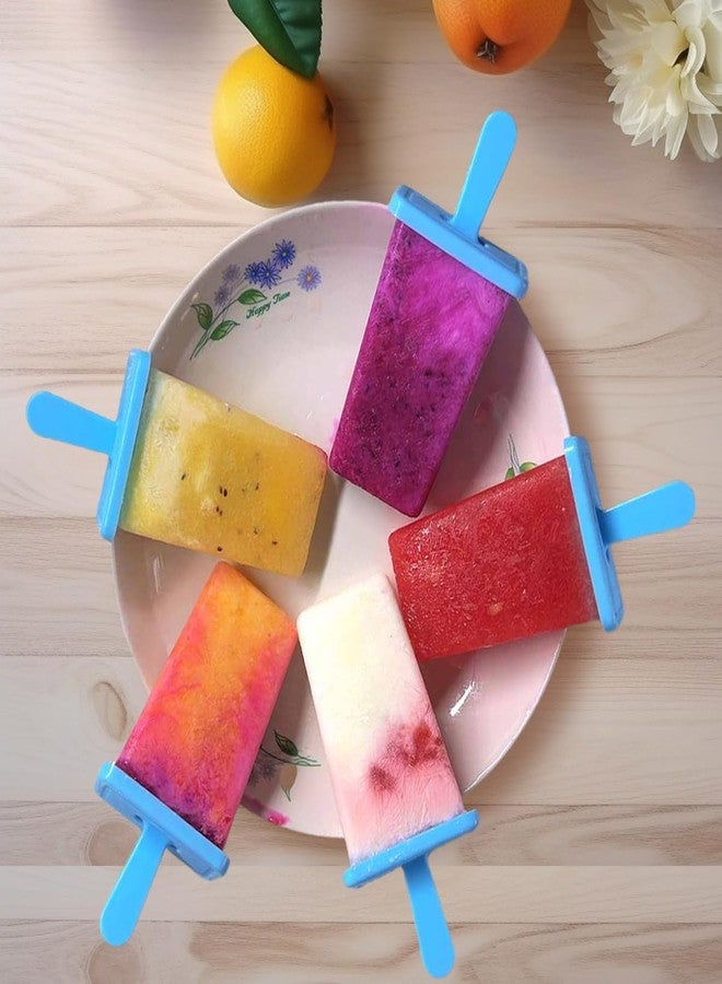Alinana 12 Cavities Popsicles Molds, BPA-Free Popsicle Molds with Built-in Popsicle Stick, DIY Popsicle Molds with Cleaning Brush and Funnel - Image 3