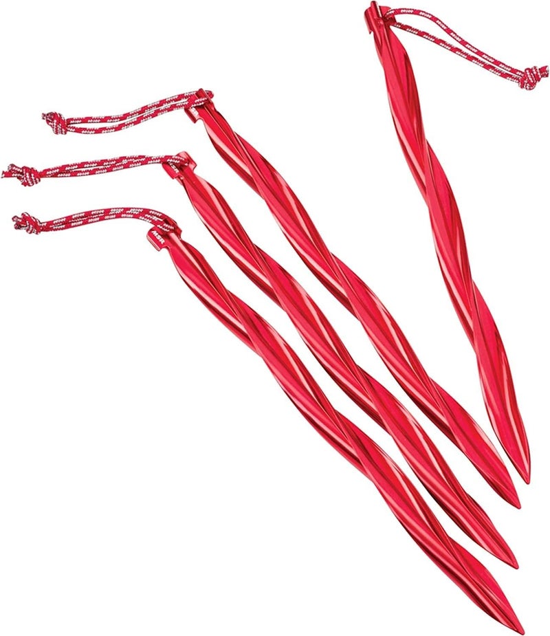 MSR Cyclone 10-Inch Tent Stakes - 4 Pack, Lightweight Aluminum, Red - Image 1