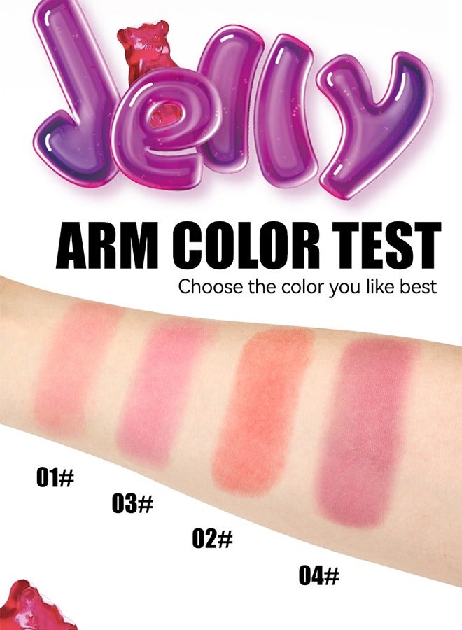 Vibely Blush Lip Stick - Jelly Lip & Cheek Tint Blush Cream,Fruit Jelly Blush and Lip Tint Stick #04 - Image 4