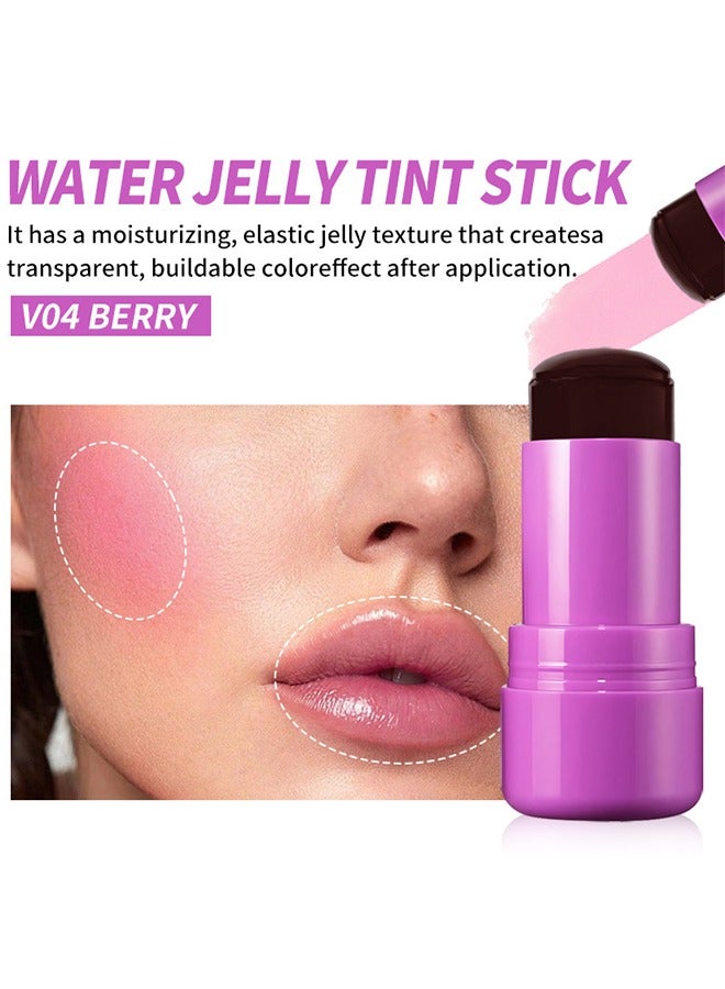 Vibely Blush Lip Stick - Jelly Lip & Cheek Tint Blush Cream,Fruit Jelly Blush and Lip Tint Stick #04 - Image 2