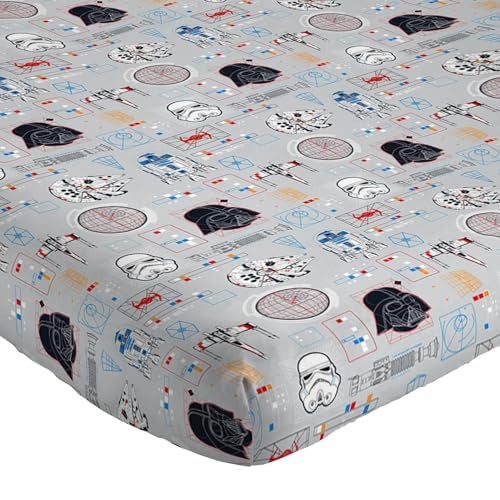 Jay Franco Kids Sheet Set with Fitted Flat Sheets Pillow Cover UltraSoft Bedding with Pillowcase for Room Decor Gray Star Wars 3 Piece Twin - Image 3