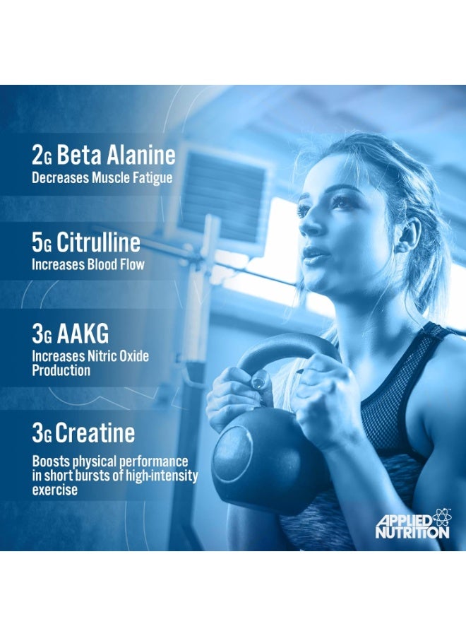 Applied Nutrition Pump 3G Pre Workout Powder – Energy, Focus & Performance, 375g (25 Servings) – Icy Blue Raz Flavor - Image 3