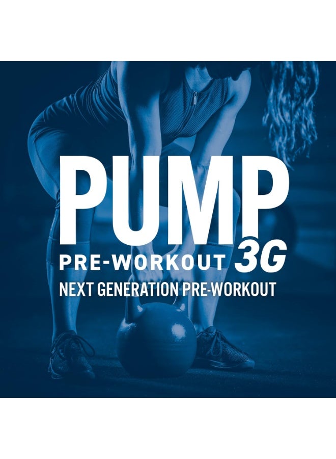 Applied Nutrition Pump 3G Pre Workout Powder – Energy, Focus & Performance, 375g (25 Servings) – Icy Blue Raz Flavor - Image 2