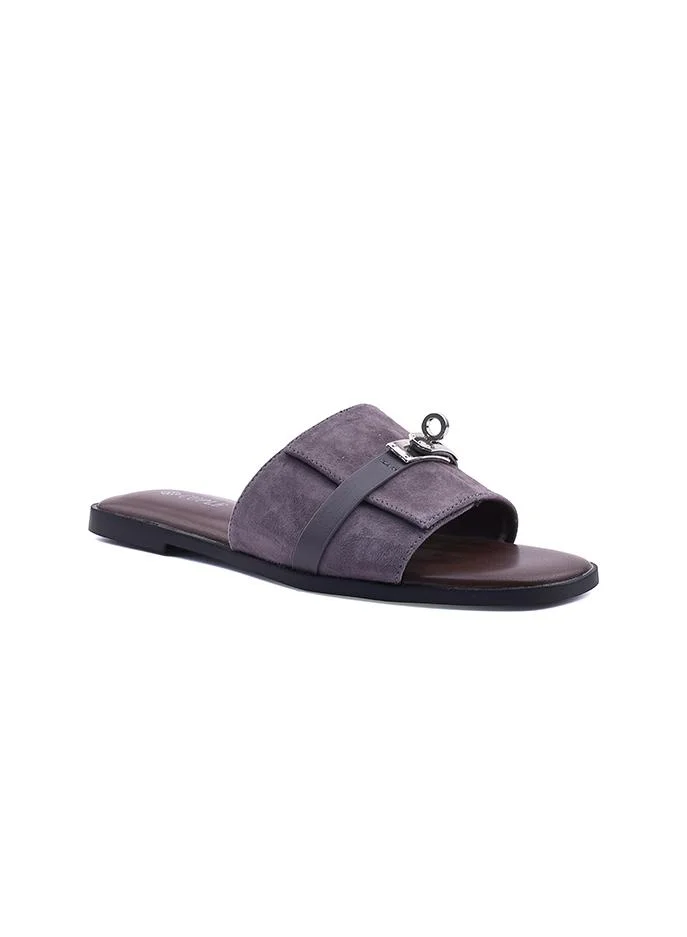 كابلي Flat Sandal – Deep Neutral Comfort