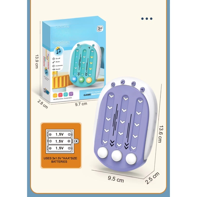 Handheld Console Light Green ABS Plastic Safe Material Educational Toy - Cognitive Development Boosting Sensory Toy for Russian-speaking Kids Age 4+ - Image 2