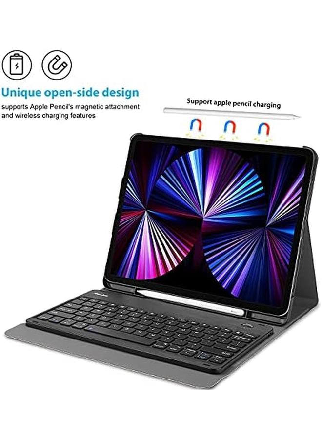 Procases For Ipad Pro 11 Keyboard Case 2022 2021 2020 2018 Slim Shell Lightweight Cover With Magnetically Detachable Wireless Keyboard For Ipad Pro 11 Inch 4Th 3Rd 2Nd 1St Gen Black - Image 5