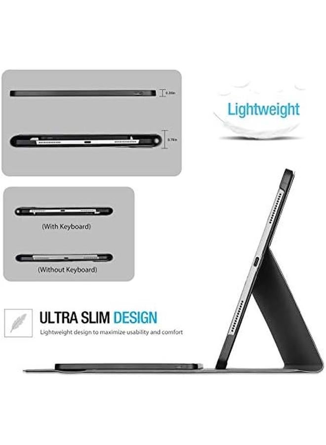 Procases For Ipad Pro 11 Keyboard Case 2022 2021 2020 2018 Slim Shell Lightweight Cover With Magnetically Detachable Wireless Keyboard For Ipad Pro 11 Inch 4Th 3Rd 2Nd 1St Gen Black - Image 4