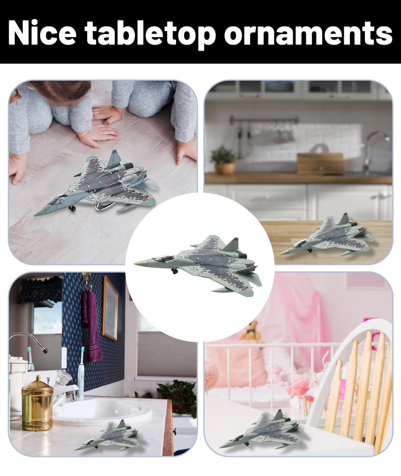 squishy Aircraft Models,Collector's Fighter Models for Office Decorations, Educational Toys for Desktop Displays (Green(A)) - Image 5