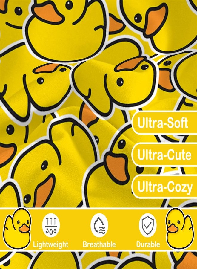 ARIGHTEX Yellow Rubber Duck Fitted Sheet for Kids Soft Microfiber Breathable Yellow Bedding with 2 Pillowcases All-Round Elastic Pocket 3 Pieces Duck Fitted Sheet for Boys Girls (Twin) - Image 4