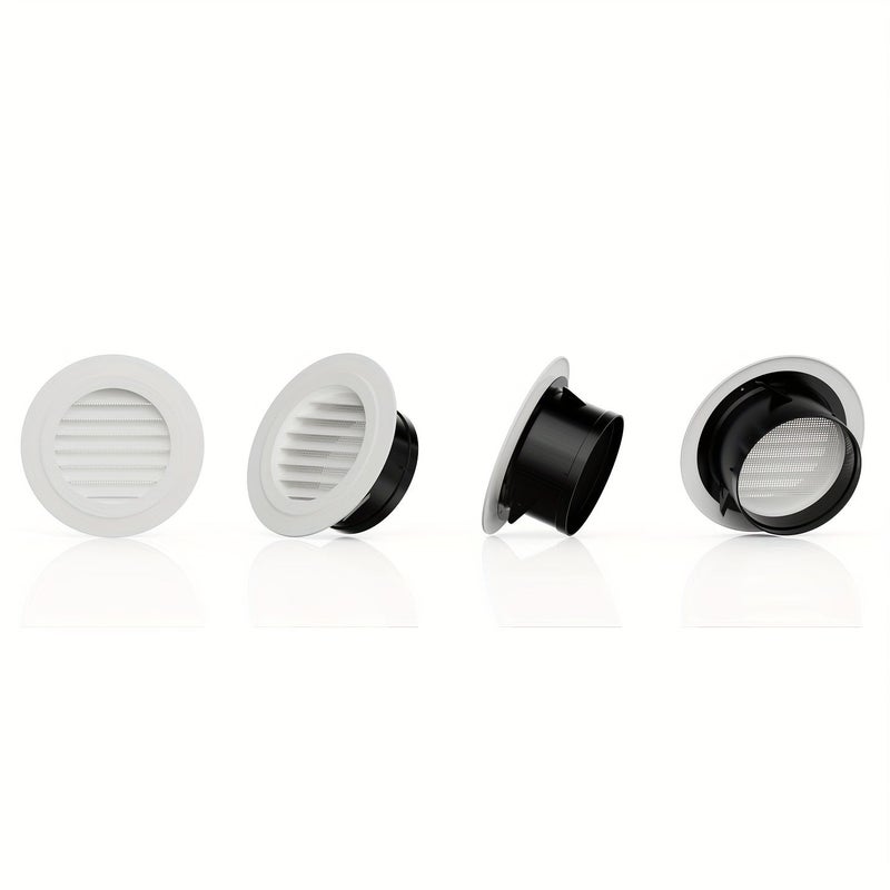2 Pack 4 Inch Arch Belly Ceiling Vents With Anti Fly Mesh For Bathroom Kitchen Garage Ventilation - Image 2