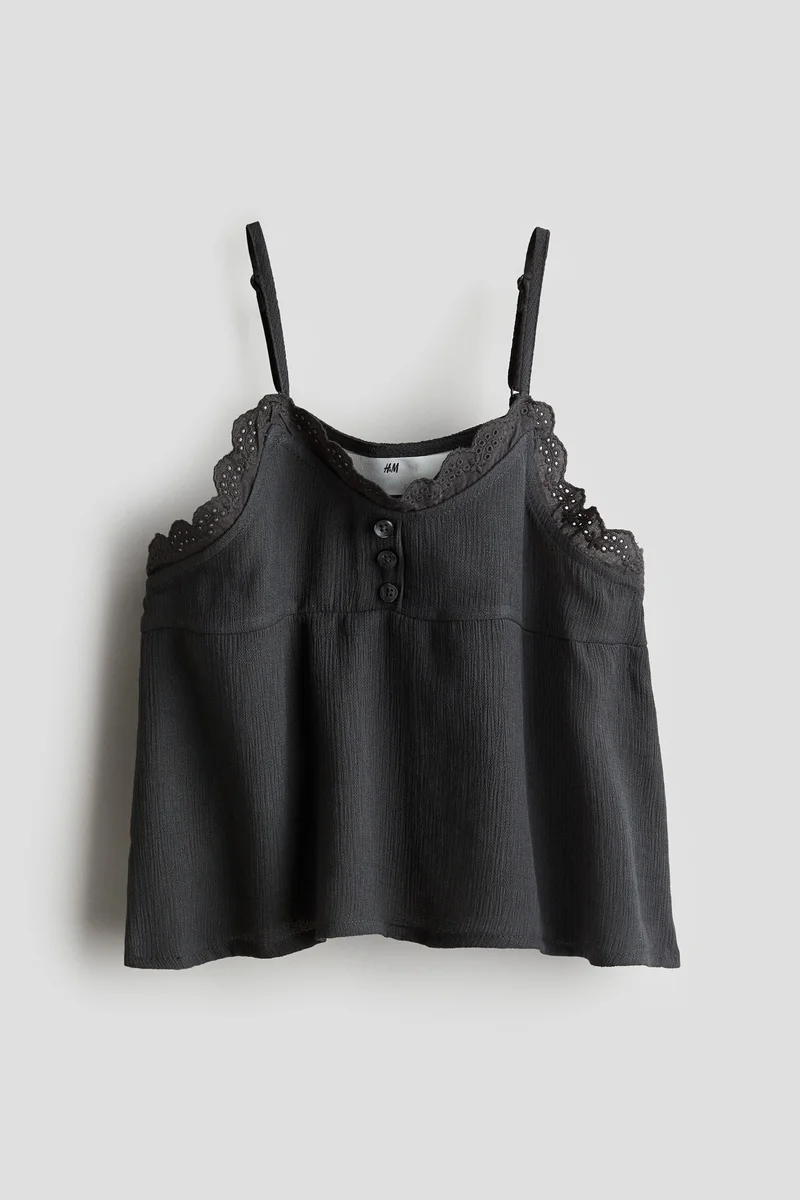 H&M Frill-trimmed strappy top