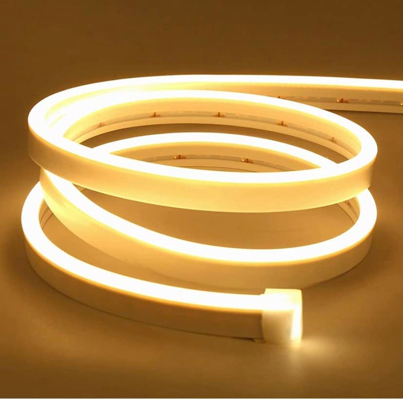 Desidiya ® LED Neon Light Rope, Waterproof Outdoor Flexible Light with Connector, 120LED/M Silicone Light for Diwali, Christmas, Decoration (Warm White 5 Meters) - Image 1