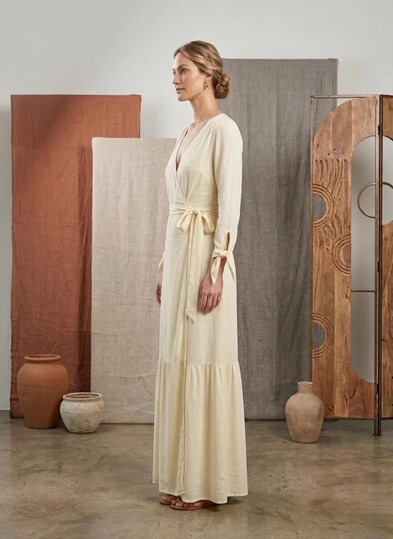 Alaya pale yellow Women   Modal Full Dress -AL3863 for Women | Best Price UAE