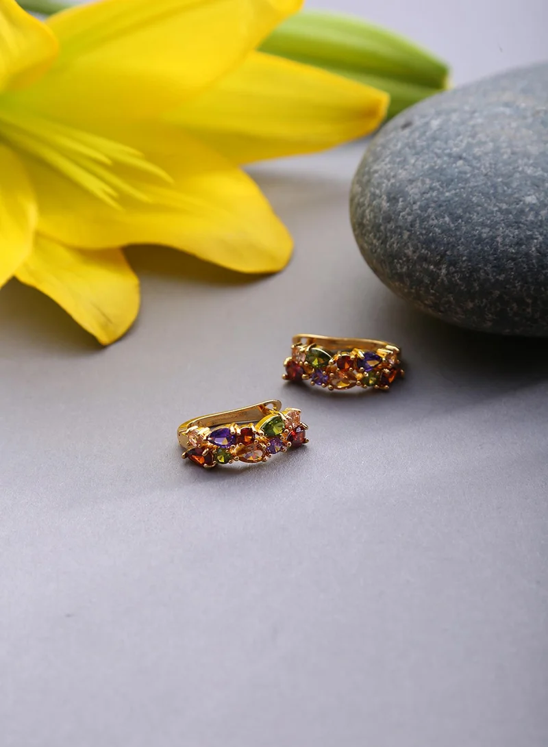 SOHI Contemporary Artificial Hoop Earring Jewellery