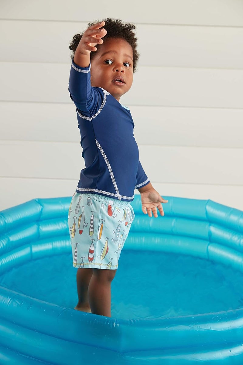 MudPie Baby-Boys Fishing Lure Swim Trunks - Image 3