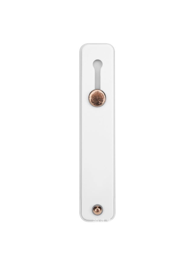 Generic Silicone Mobile Phone Ring Bracket Solid Color Push-pull Mobile Phone Back Sticker Silicone Push-pull Live Lazy Stand-Color:White-Style:K167 Bare Metal  - Image 1