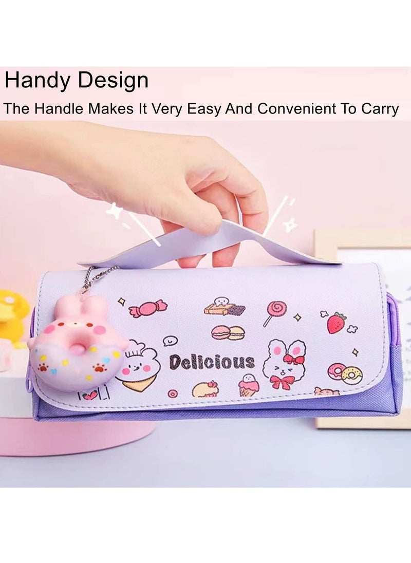 KASTWAVE - Pencil Case Cute Pen Bag, Students Stationery and office Pouch Zipper Bag for Pens, Pencils, Highlighters, Gel Pen, Markers, Eraser and Other School Supplies - Image 1