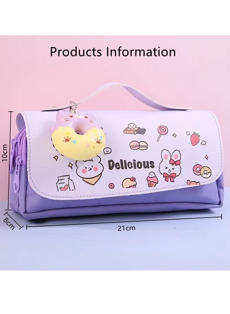 KASTWAVE - Pencil Case Cute Pen Bag, Students Stationery and office Pouch Zipper Bag for Pens, Pencils, Highlighters, Gel Pen, Markers, Eraser and Other School Supplies - Image 1