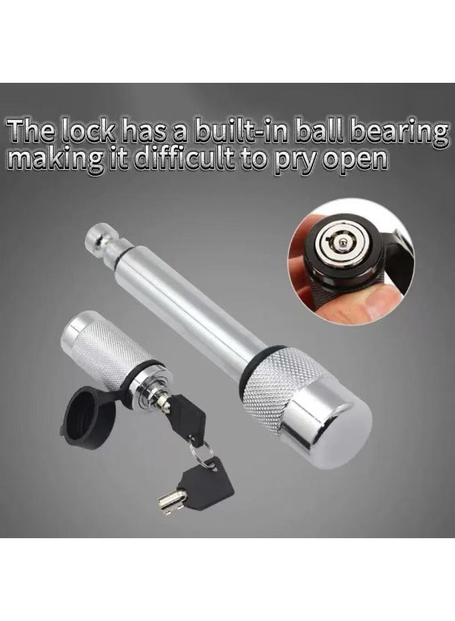 COYO Trailer Hitch Lock, Trailer Hitch Receiver Locking Pin, Anti-Theft Tow Hitch Lock with Waterproof Cap and 2 Keys, Convenient Hitch Lock for Tow Truck Boat, Car Accessories (White) - Image 3